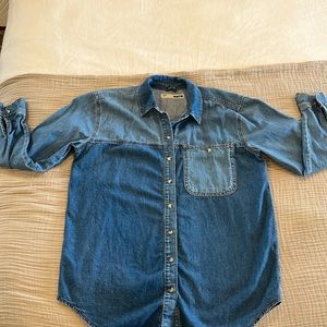 Topshop Denim Button down